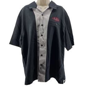 Harley Davidson Men’s Shirt Size XL Black Gray Button Down Embroidered Logo